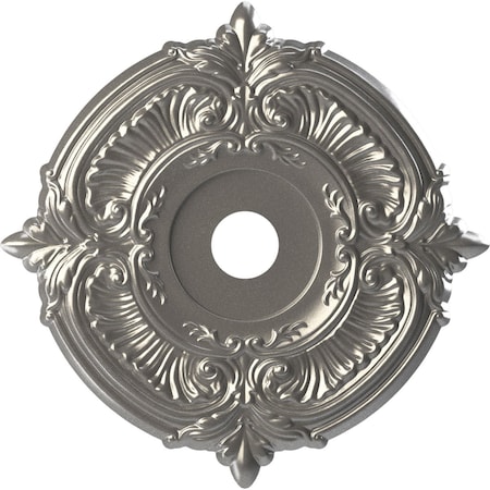 Ekena Millwork Attica Thermoformed PVC Ceiling Medallion Fits Canopies up to 7 3/4-in., Aged Dark Steel CMP22ATCST